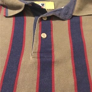 Vintage Duck Head Khaki Green Mens Long Sleeve Polo Shirt